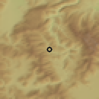 Shaded relief of the 53 km around Samokov, drawn from the GMTED2010 grid