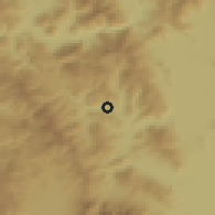 Shaded relief of the 53 km around Sopotnica, drawn from the GMTED2010 grid