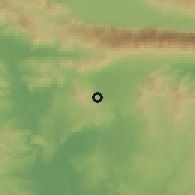 Shaded relief of the 53 km around Star Dojran, drawn from the GMTED2010 grid