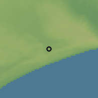 Shaded relief of the 57 km around Ambovombe, drawn from the GMTED2010 grid