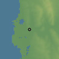 Shaded relief of the 59 km around Belon'i Tsiribihina, drawn from the GMTED2010 grid
