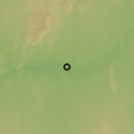 Shaded relief of the 58 km around Beroroha, drawn from the GMTED2010 grid