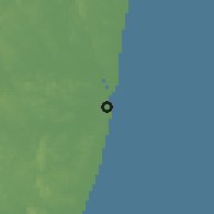 Shaded relief of the 58 km around Farafangana, drawn from the GMTED2010 grid