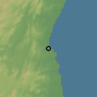 Shaded relief of the 59 km around Fenoarivo Atsinanana, drawn from the GMTED2010 grid