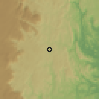 Shaded relief of the 58 km around Ifanadiana, drawn from the GMTED2010 grid