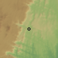 Shaded relief of the 58 km around Ikongo, drawn from the GMTED2010 grid