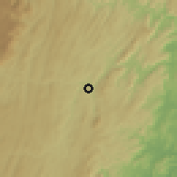 Shaded relief of the 59 km around Marolambo, drawn from the GMTED2010 grid