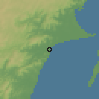 Shaded relief of the 59 km around Soanierana Ivongo, drawn from the GMTED2010 grid