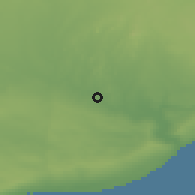 Shaded relief of the 57 km around Tsihombe, drawn from the GMTED2010 grid