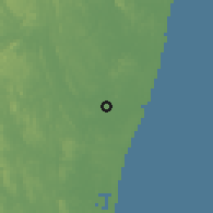 Shaded relief of the 58 km around Vangaindrano, drawn from the GMTED2010 grid