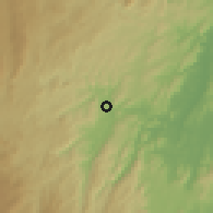 Shaded relief of the 59 km around Vohibinany, drawn from the GMTED2010 grid