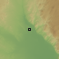 Shaded relief of the 59 km around Chikwawa, drawn from the GMTED2010 grid