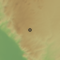 Shaded relief of the 59 km around Thyolo, drawn from the GMTED2010 grid