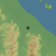 Shaded relief of the 60 km around Apal, drawn from the GMTED2010 grid