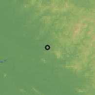 Shaded relief of the 60 km around Betong, drawn from the GMTED2010 grid