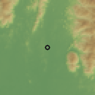 Shaded relief of the 60 km around Chenderong, drawn from the GMTED2010 grid