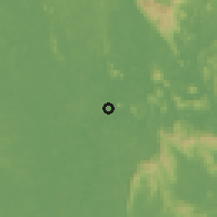 Shaded relief of the 60 km around Chenor, drawn from the GMTED2010 grid