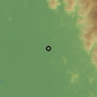 Shaded relief of the 60 km around Chui Chak, drawn from the GMTED2010 grid