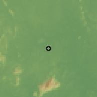 Shaded relief of the 60 km around Gemas, drawn from the GMTED2010 grid