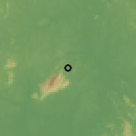Shaded relief of the 60 km around Gemas Bahru, drawn from the GMTED2010 grid
