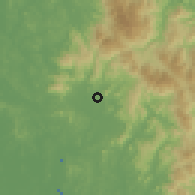 Shaded relief of the 60 km around Gombak Setia, drawn from the GMTED2010 grid