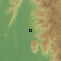 Shaded relief of the 60 km around Gopeng, drawn from the GMTED2010 grid