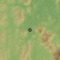 Shaded relief of the 60 km around Gua Musang, drawn from the GMTED2010 grid
