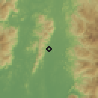 Shaded relief of the 60 km around Jelapang, drawn from the GMTED2010 grid