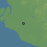Shaded relief of the 60 km around Jenjarom, drawn from the GMTED2010 grid