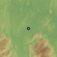 Shaded relief of the 60 km around Jerkoh, drawn from the GMTED2010 grid