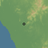 Shaded relief of the 60 km around Jitra, drawn from the GMTED2010 grid