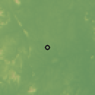Shaded relief of the 60 km around Kampong Baru Gemas, drawn from the GMTED2010 grid