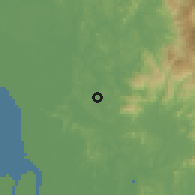 Shaded relief of the 60 km around Kampong Baru Rawang, drawn from the GMTED2010 grid