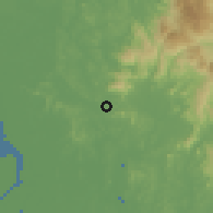 Shaded relief of the 60 km around Kampong Baru Sungai Buloh, drawn from the GMTED2010 grid