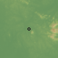 Shaded relief of the 60 km around Kampong Paya, drawn from the GMTED2010 grid