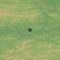 Shaded relief of the 60 km around Kapit, drawn from the GMTED2010 grid