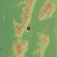 Shaded relief of the 60 km around Kati, drawn from the GMTED2010 grid