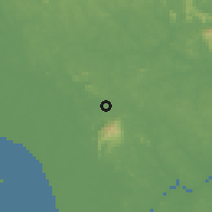 Shaded relief of the 60 km around Kelapa Sawit, drawn from the GMTED2010 grid