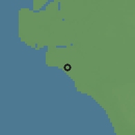 Shaded relief of the 60 km around Bagan Nakhoda Omar, drawn from the GMTED2010 grid