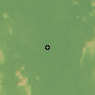 Shaded relief of the 60 km around Kerayong, drawn from the GMTED2010 grid