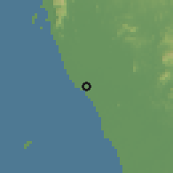 Shaded relief of the 60 km around Kerpan, drawn from the GMTED2010 grid
