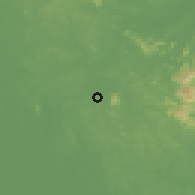 Shaded relief of the 60 km around Kluang, drawn from the GMTED2010 grid