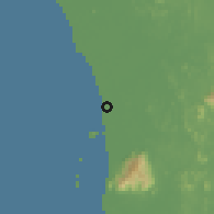 Shaded relief of the 60 km around Kota Sarang Semut, drawn from the GMTED2010 grid