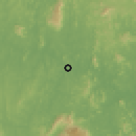 Shaded relief of the 60 km around Kuala Lipis, drawn from the GMTED2010 grid
