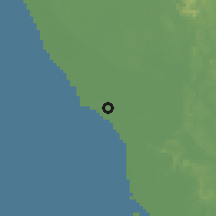 Shaded relief of the 60 km around Kuala Selangor, drawn from the GMTED2010 grid
