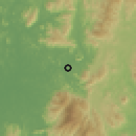 Shaded relief of the 60 km around Kupang, drawn from the GMTED2010 grid