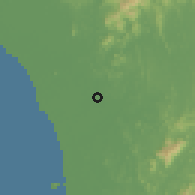 Shaded relief of the 60 km around Langgar, drawn from the GMTED2010 grid