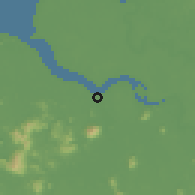 Shaded relief of the 60 km around Lingga Bazaar, drawn from the GMTED2010 grid