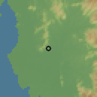 Shaded relief of the 60 km around Lubok Buntar, drawn from the GMTED2010 grid