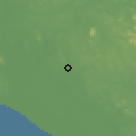 Shaded relief of the 60 km around Machap, drawn from the GMTED2010 grid